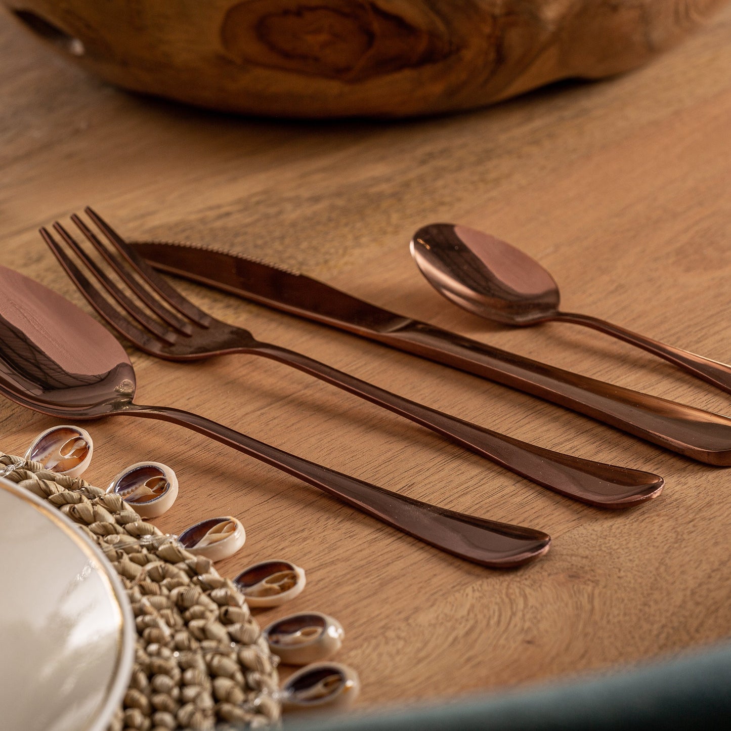 Cutlery (Set Of 24) in Copper Colour