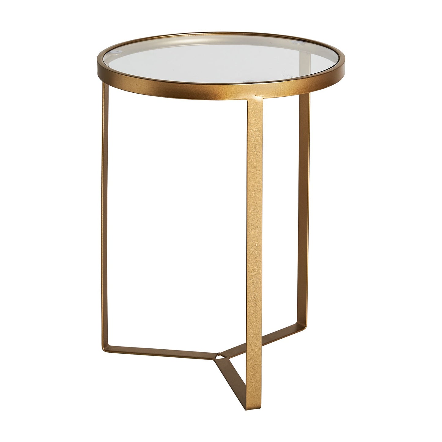 Bleg Side Table in White/Gold Colour