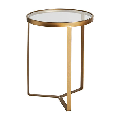 Bleg Side Table in White/Gold Colour