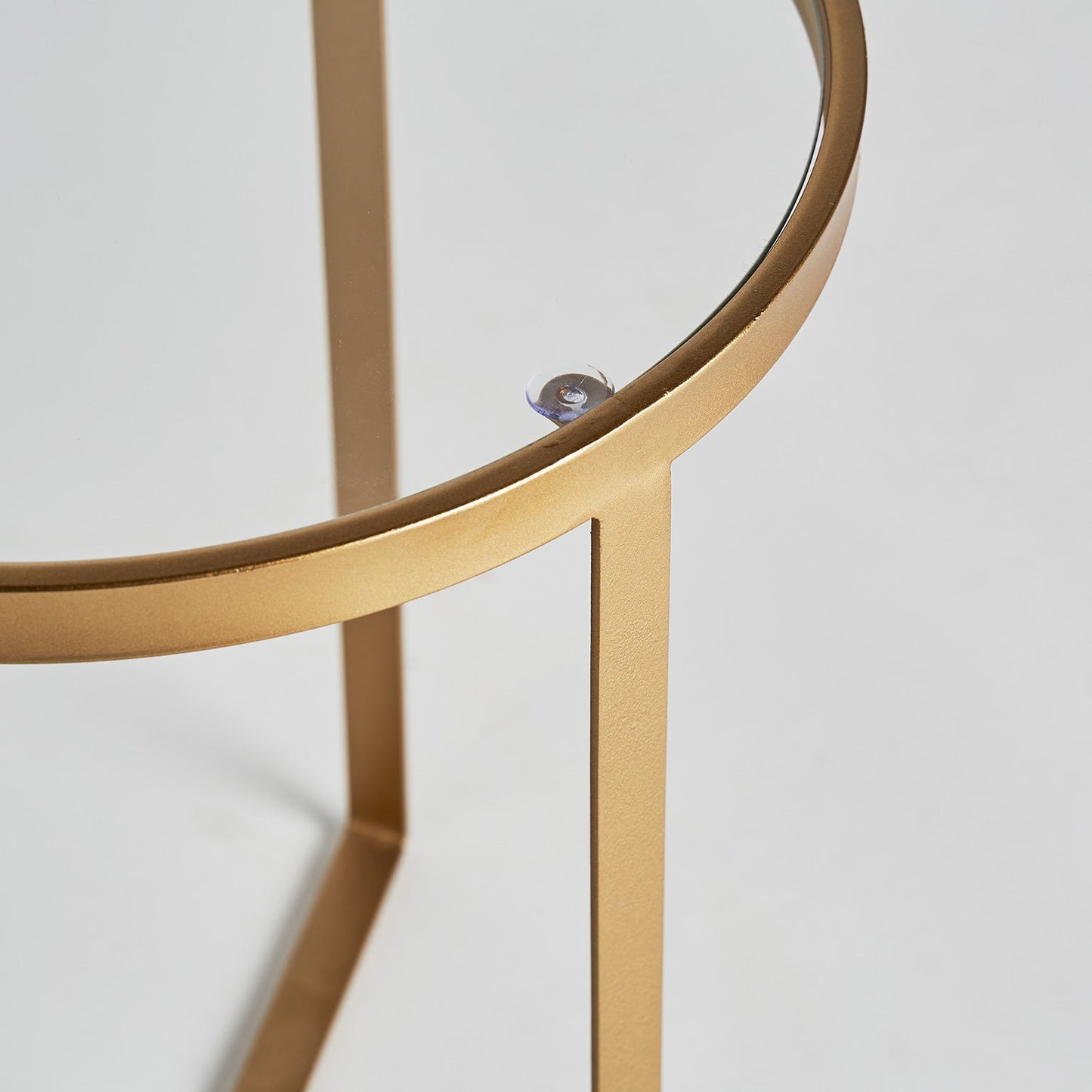 Bleg Side Table in White/Gold Colour