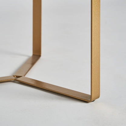 Bleg Side Table in White/Gold Colour