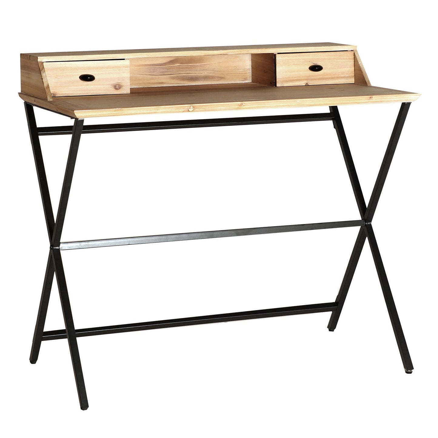 Gayles Desk in Black/Natural Colour