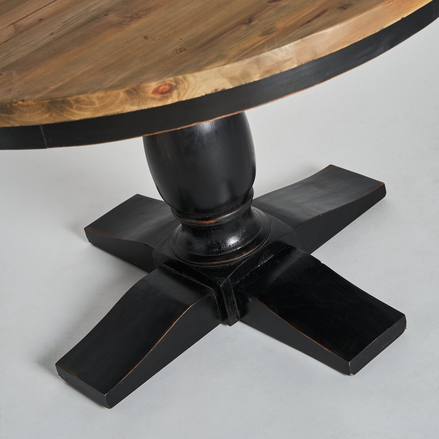 Zenica Dining Table in Black/Natural Colour