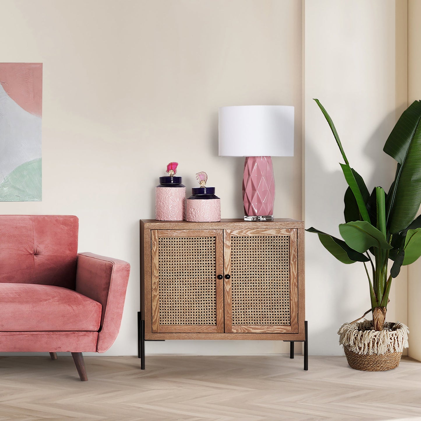 Zetel Console Table in Natural Colour