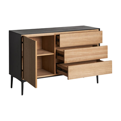 Brussa Sideboard in Black/Natural Colour