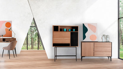 Brussa Sideboard in Black/Natural Colour