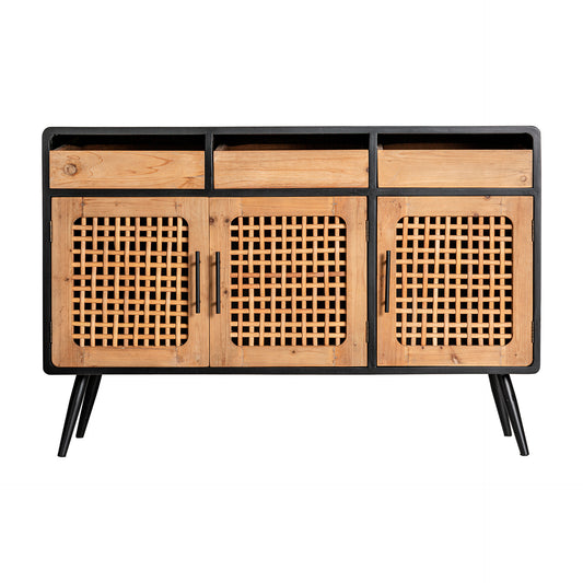 Solden Sideboard in Black/Natural Colour