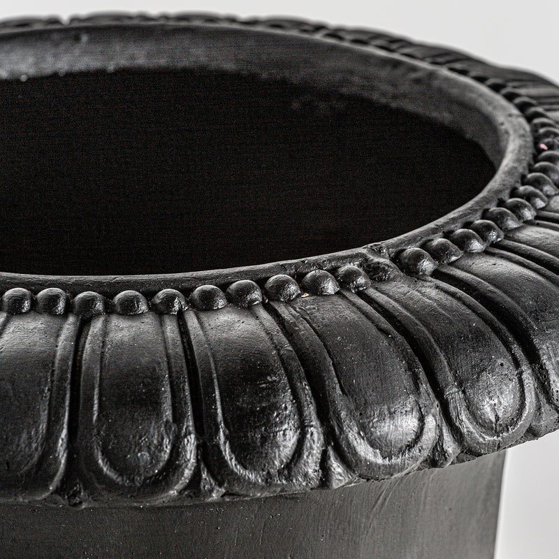 Rodas Amphora Vase in Black Colour
