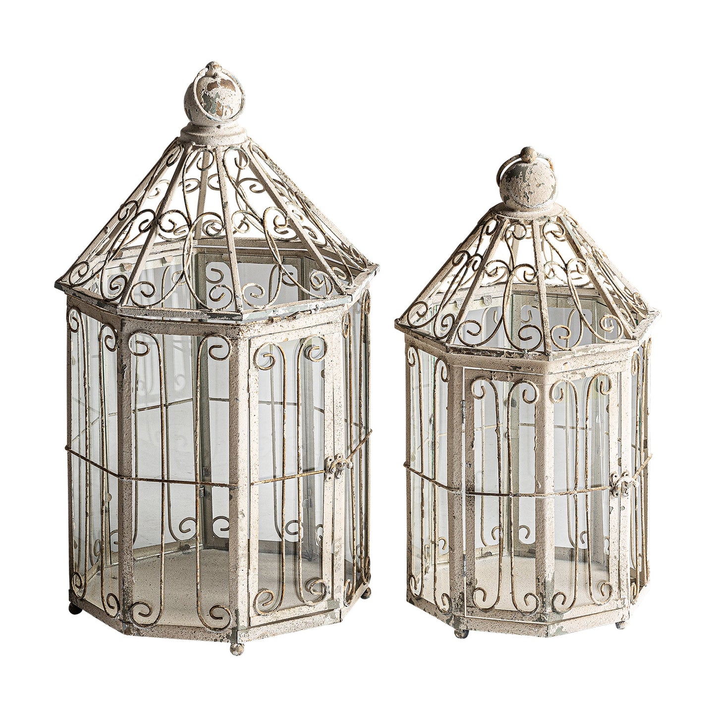 Cage (Set Of 2) in Off White Colour