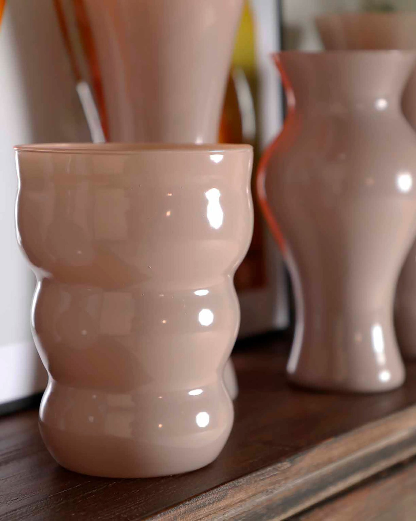 Kerr Vase in Taupe Colour