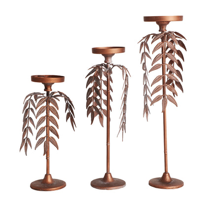 Candelabro Palmera Lucerna en Color Cobre