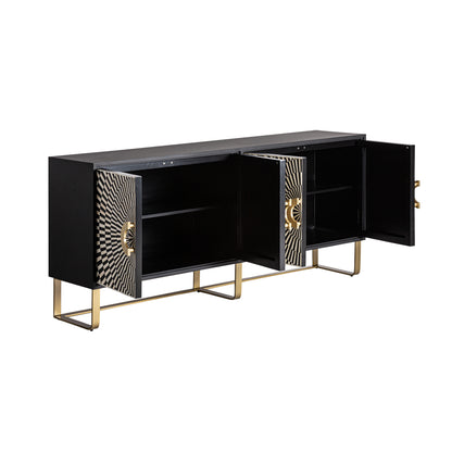 Buffet Gatsby en Color Negro/Blanco/Oro