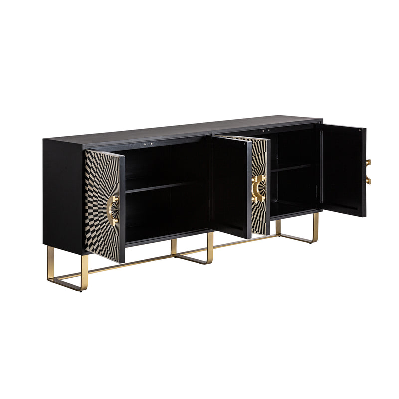 Gatsby Sideboard in Black/White/Gols Colour
