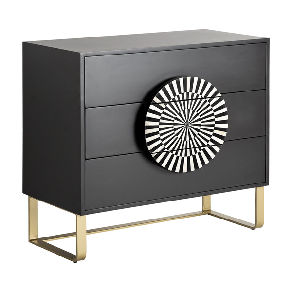 Gatsby Chest Of Drawers in Black/White Colour