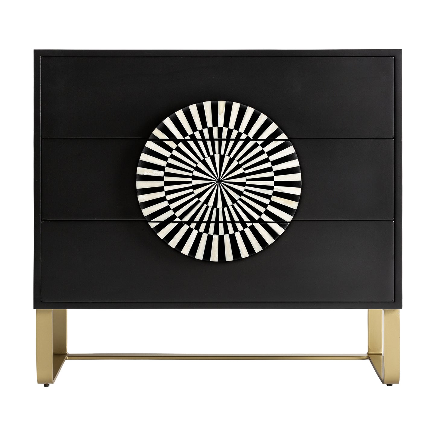 Gatsby Chest Of Drawers in Black/White Colour