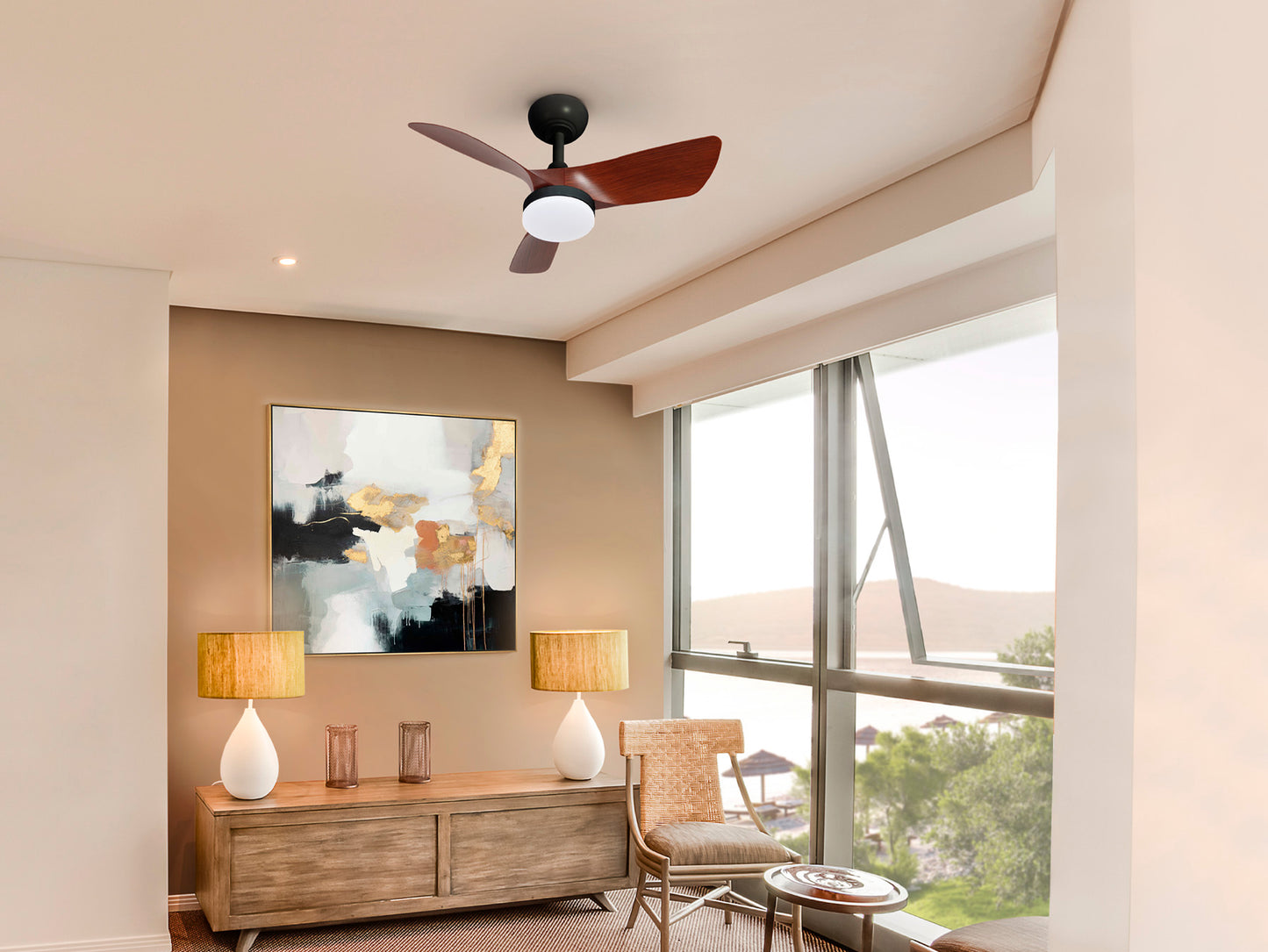 Tropic Black/Walnut Fan