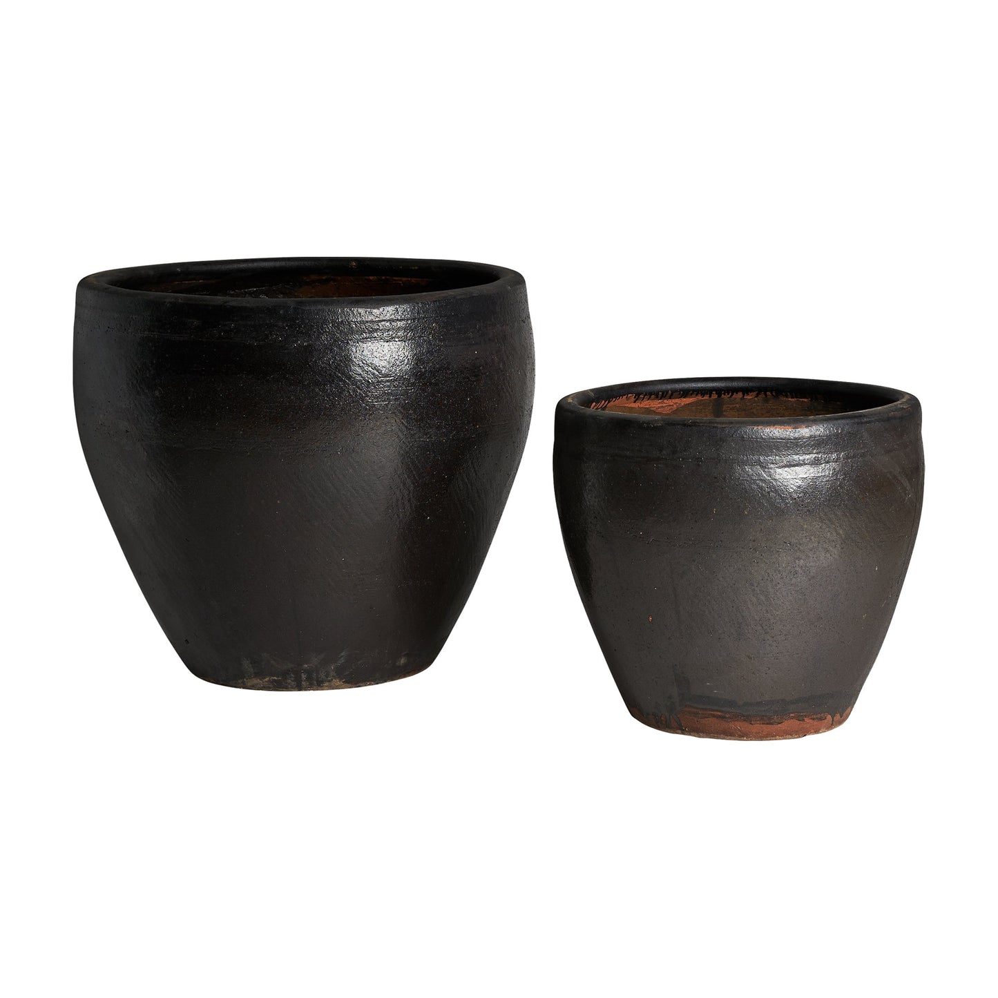 Gaye Amphora Vase (Set Of 2) in Black Colour