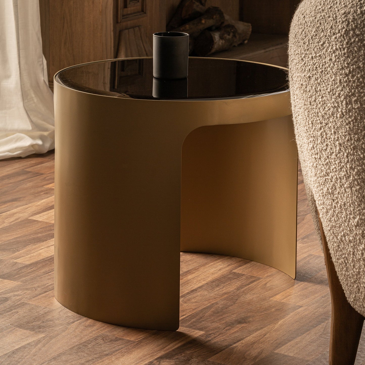 Dijon Coffee Table in Gold Colour