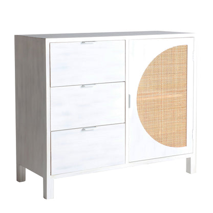 Zemne Chest Of Drawers in White/Natural Colour