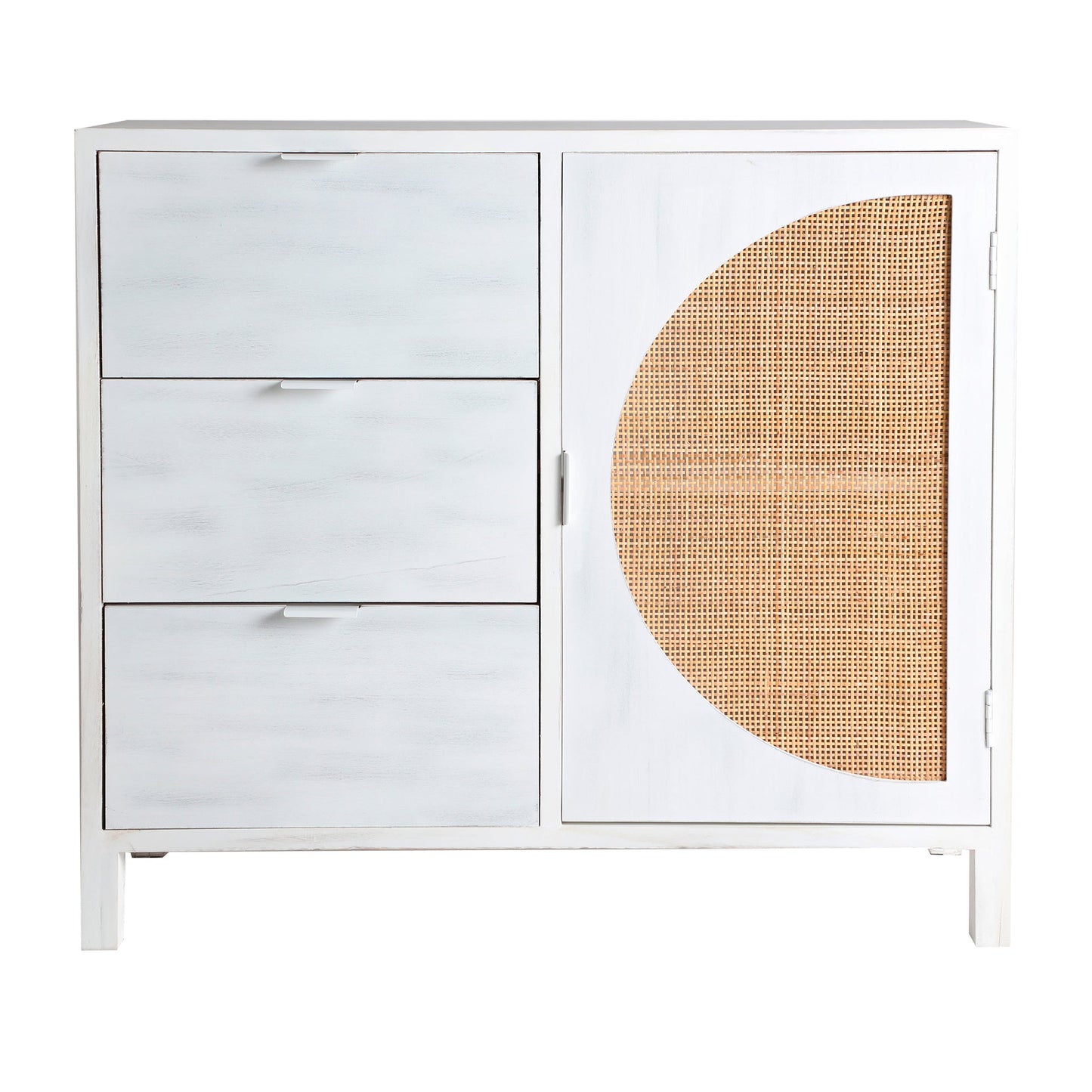 Zemne Chest Of Drawers in White/Natural Colour