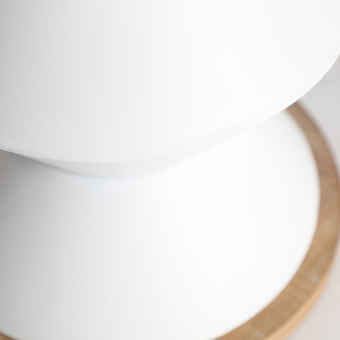 Moriat Side Table in White/Natural Colour