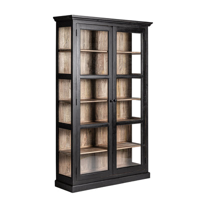 Bavay Glass Cabinet in Black/Natural Colour