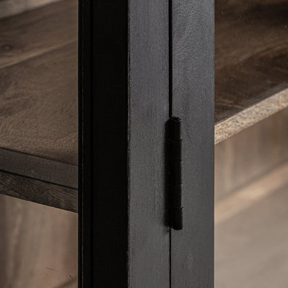 Bavay Glass Cabinet in Black/Natural Colour