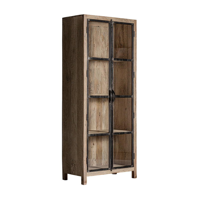 Weyer Glass Cabinet in Natural Colour