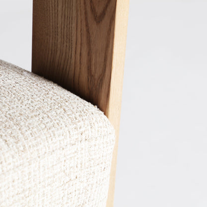 Ustka Chair in White/Natural Colour