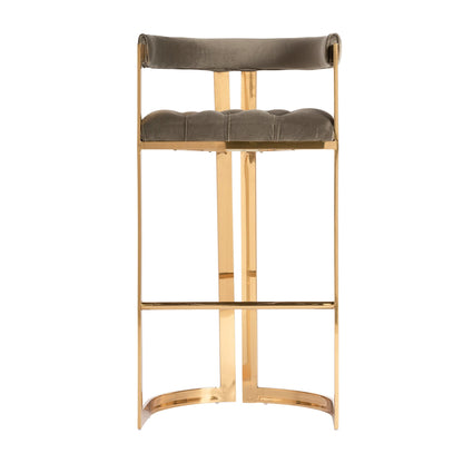 Mondsee Stool in Grey/Gold Colour