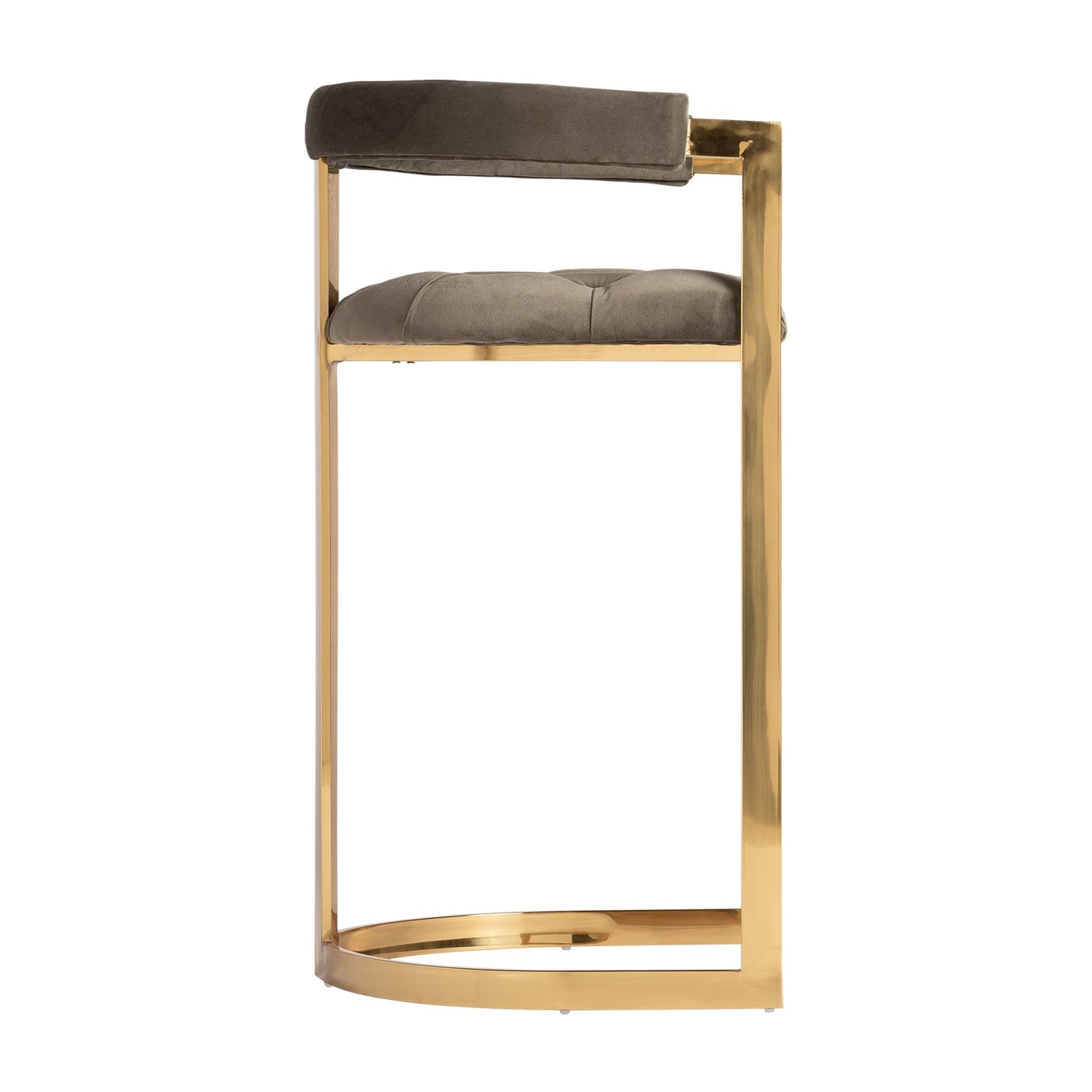 Mondsee Stool in Grey/Gold Colour