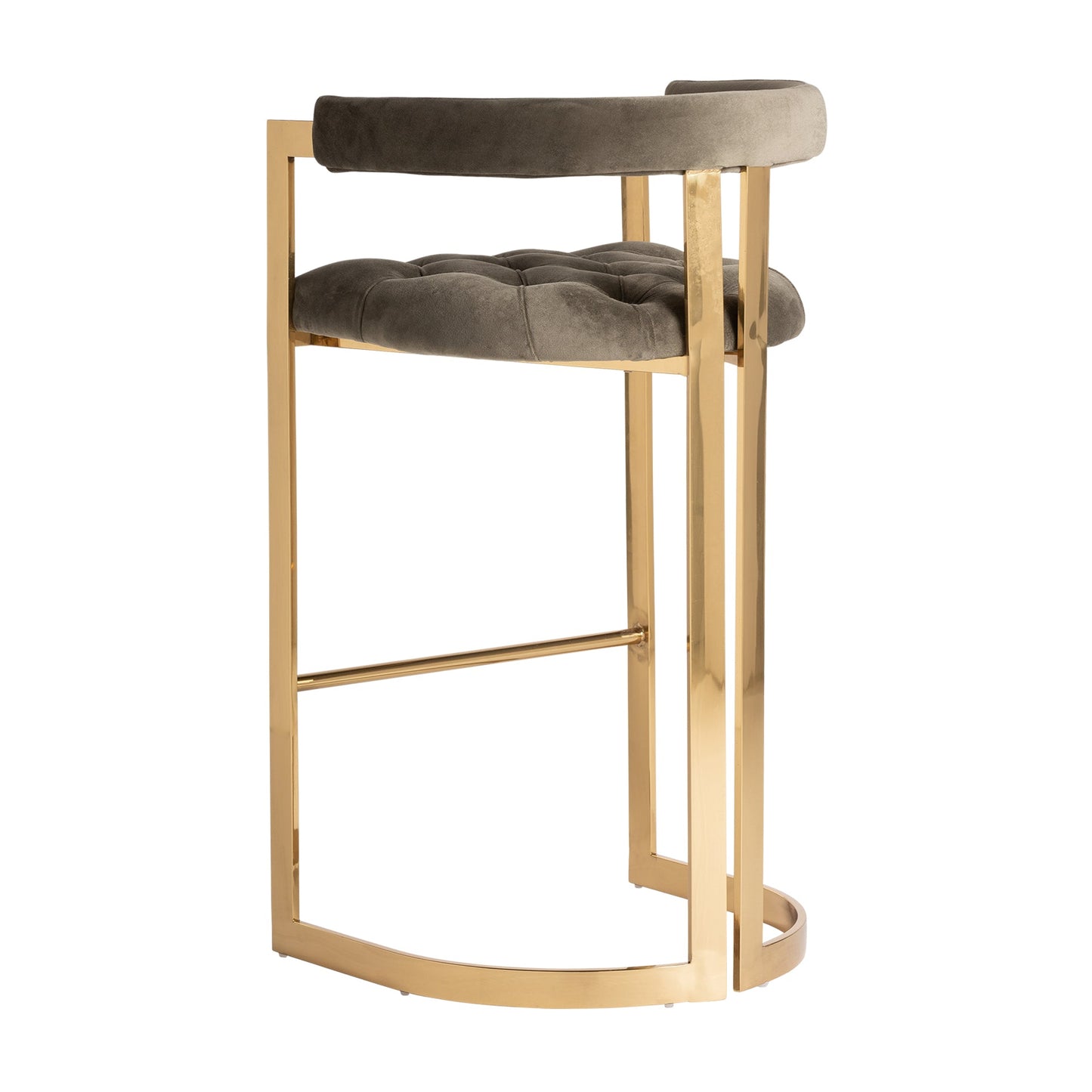 Mondsee Stool in Grey/Gold Colour