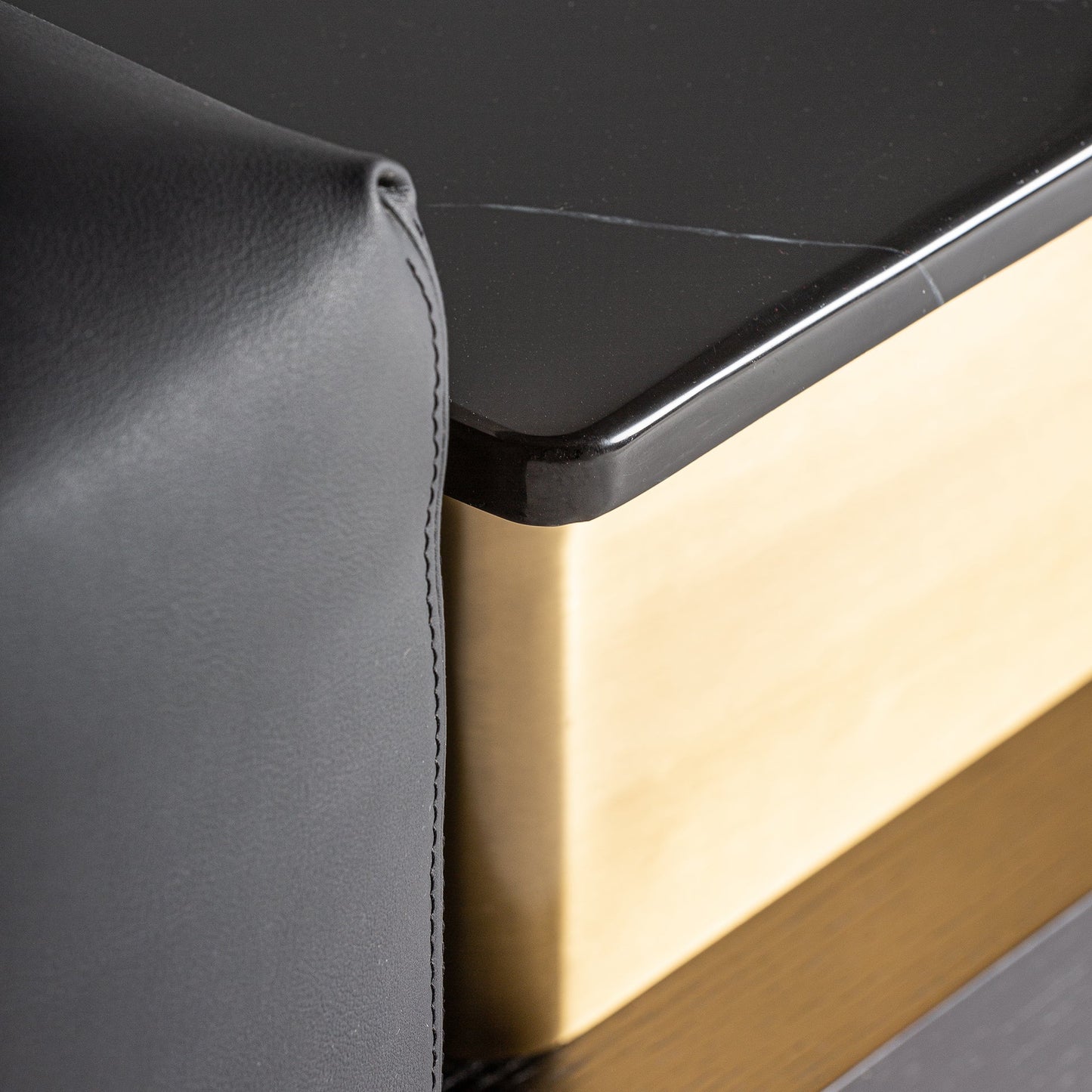 Traun Coffee Table in Black/Gold Colour