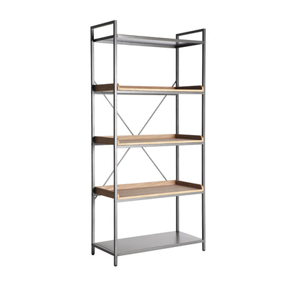 Tirkane Bookcase in Grey/Natural Colour