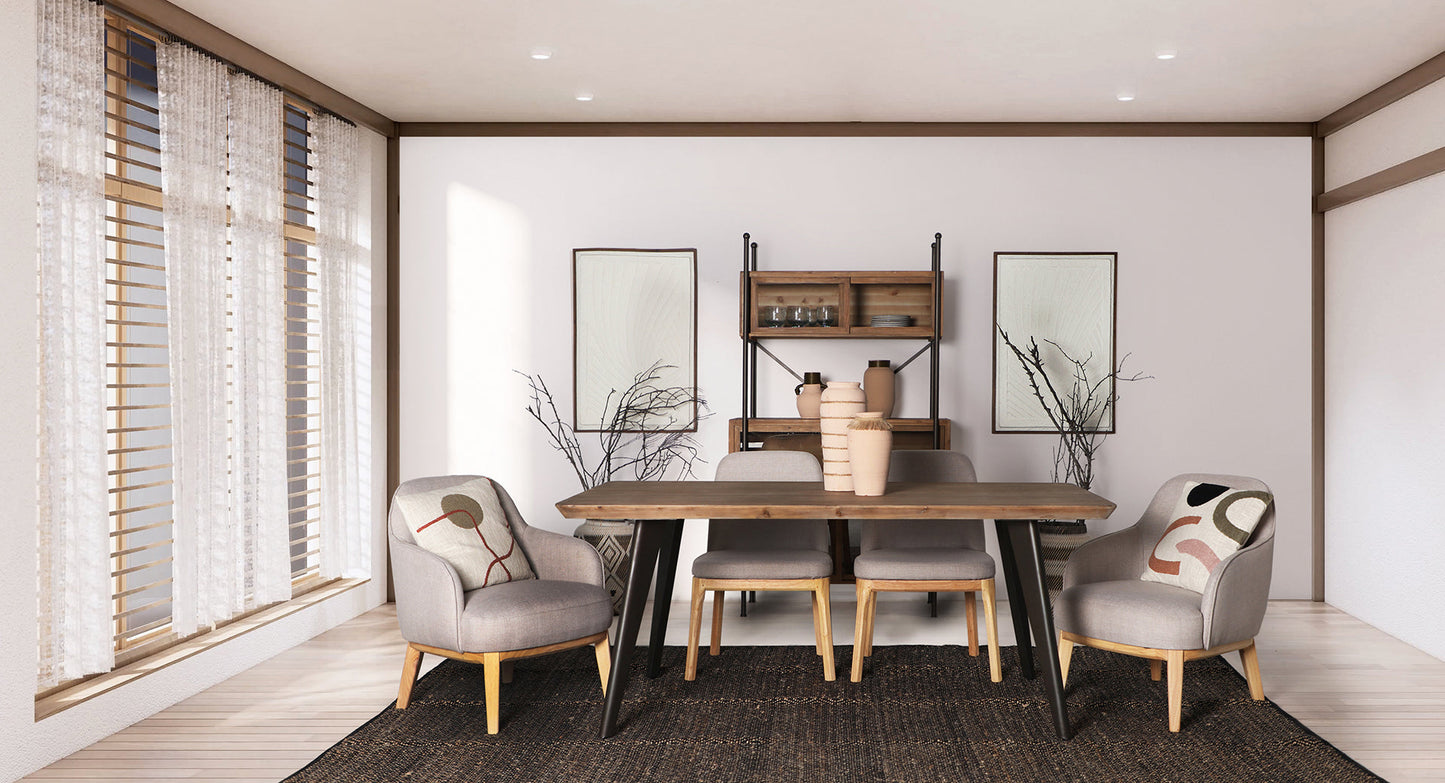 Elara Carpet in Black/Natural Colour