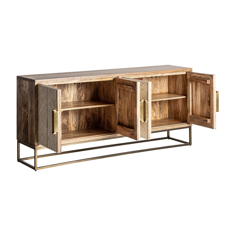 Laugna Sideboard in Natural/Gold Colour