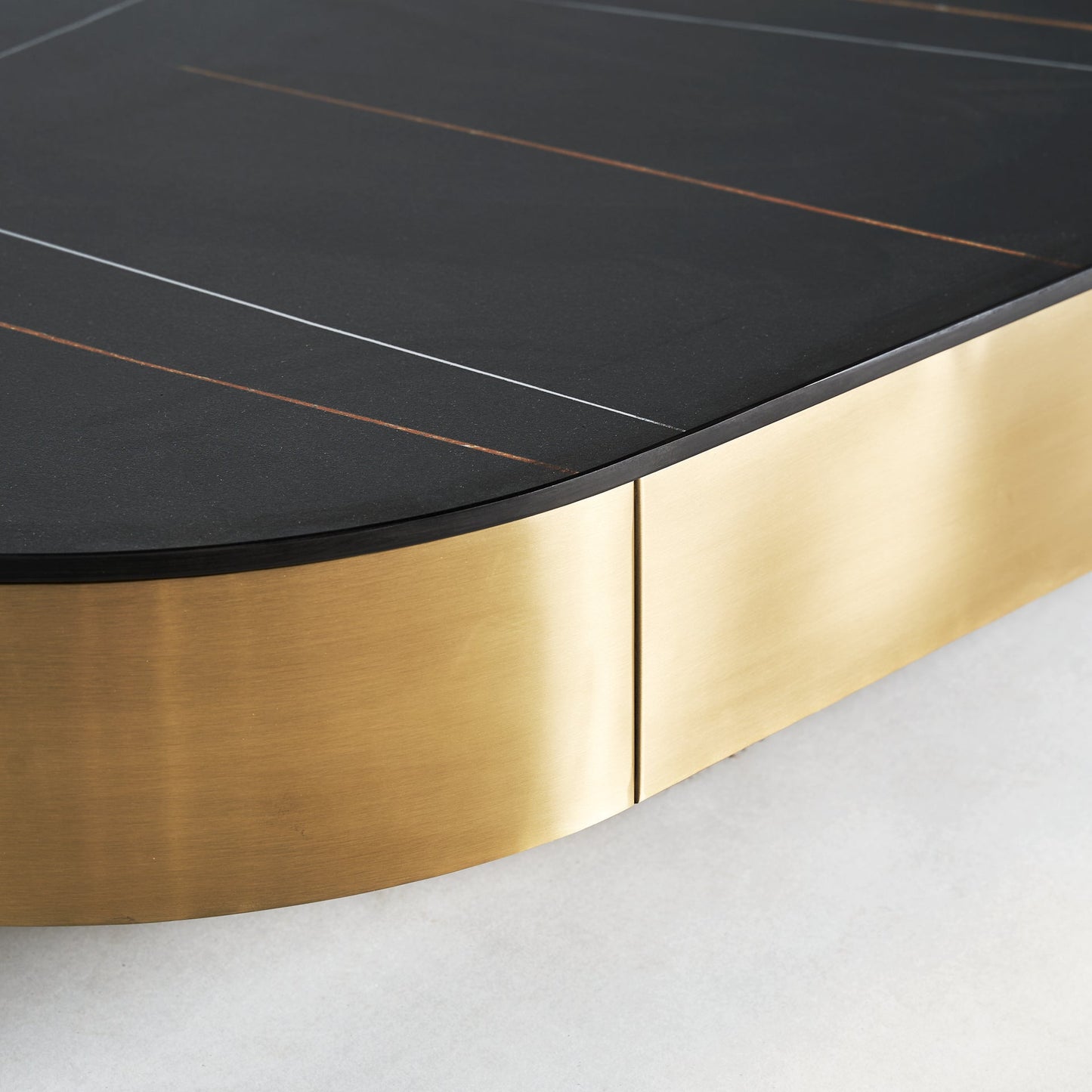 Davik Coffee Table in Black/Gold Colour