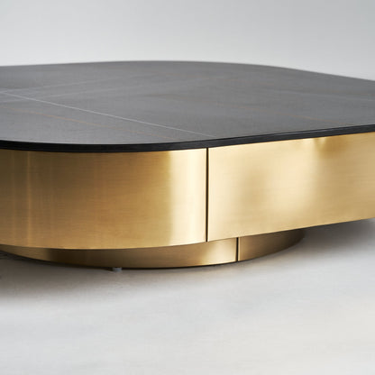 Davik Coffee Table in Black/Gold Colour