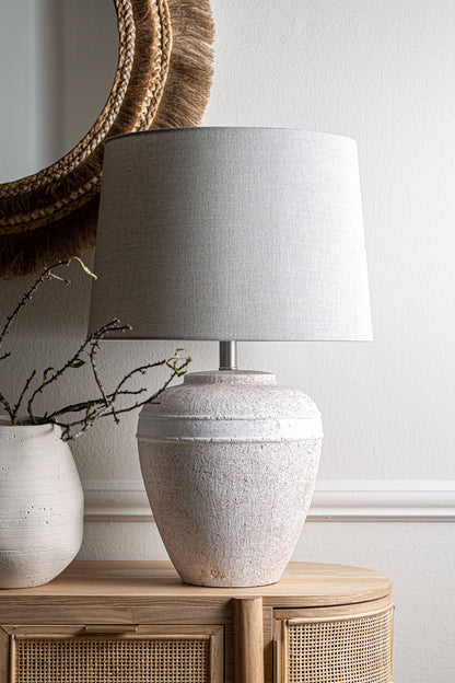 Helina Table Lamp in Off White Colour