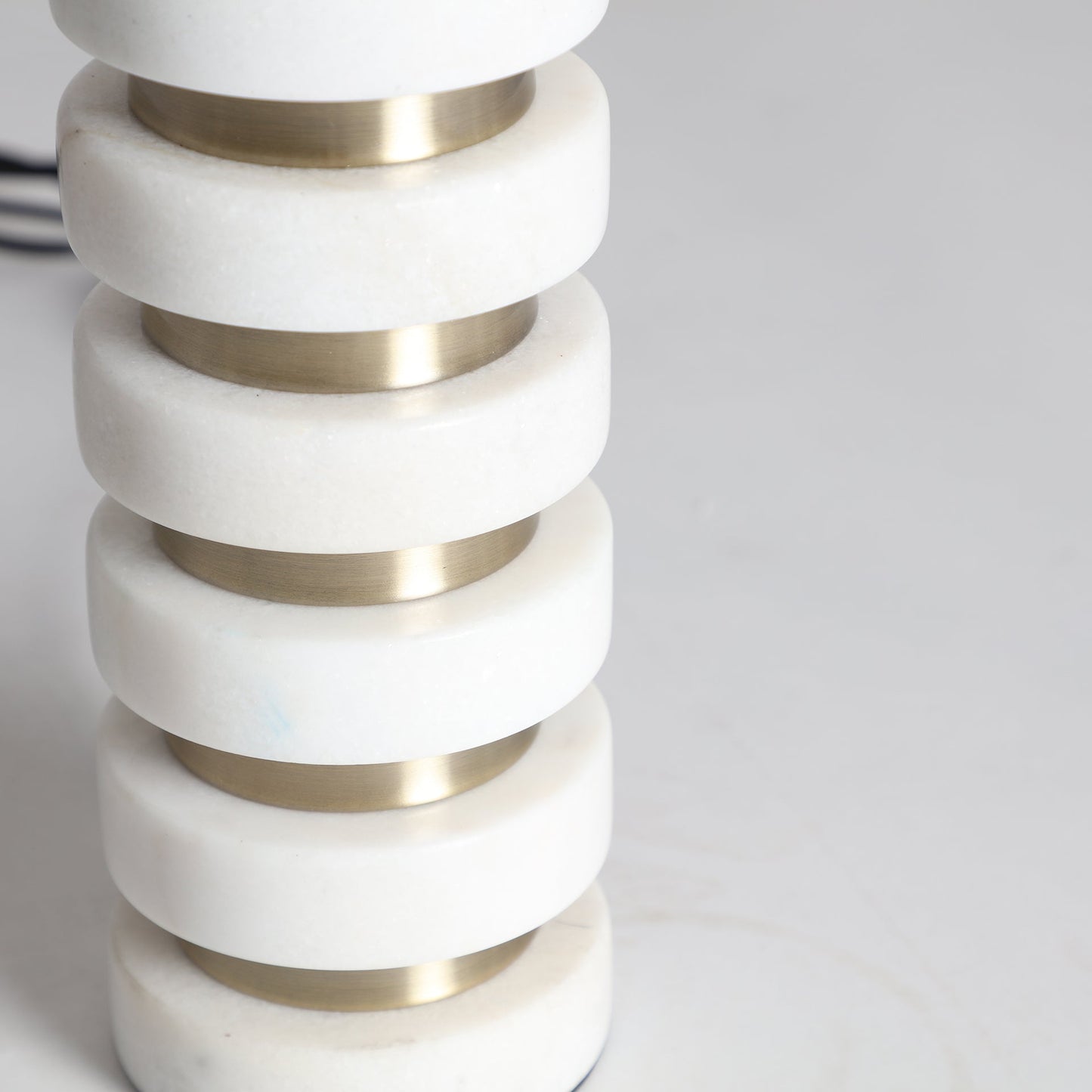 Iola Table Lamp in White/Gold Colour