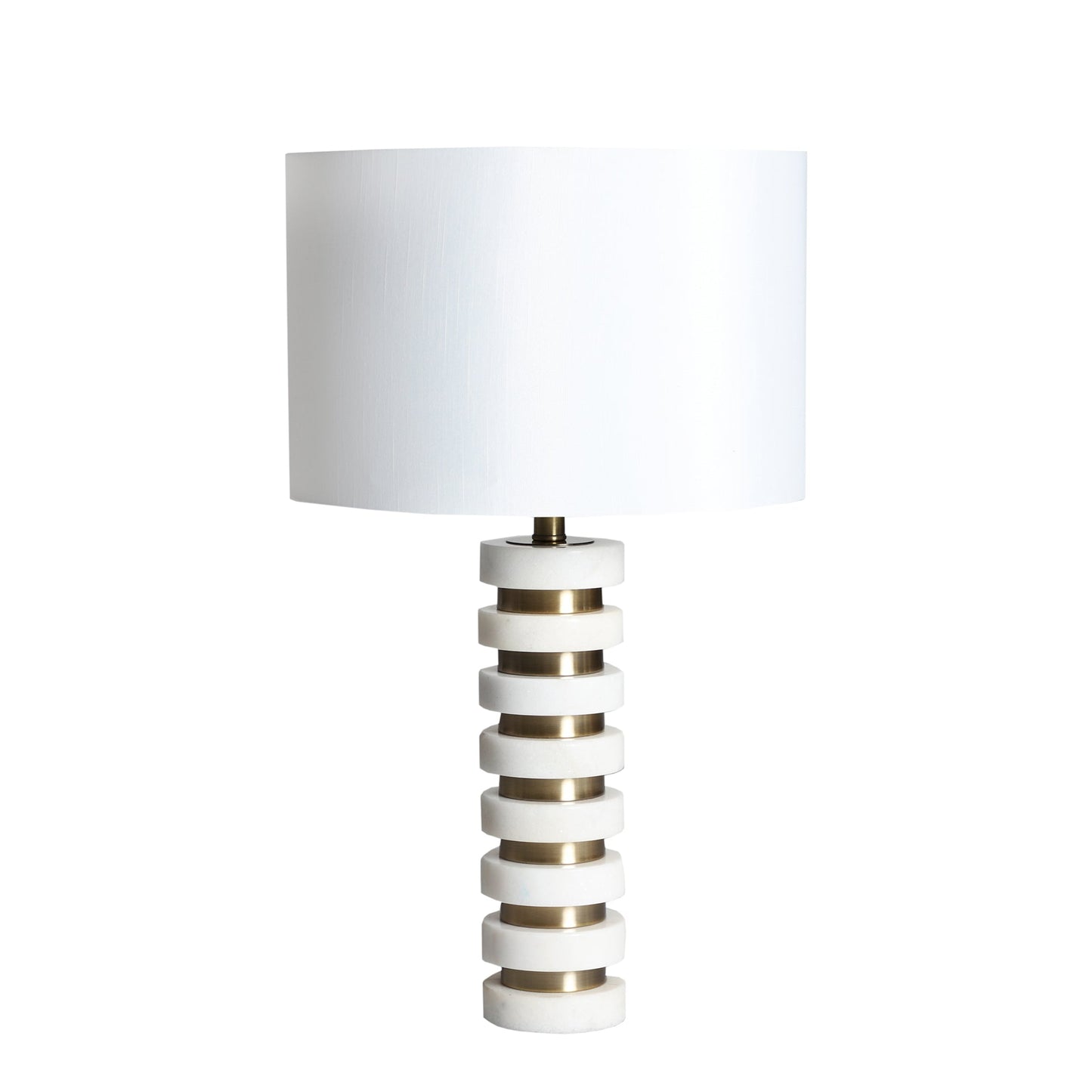 Iola Table Lamp in White/Gold Colour