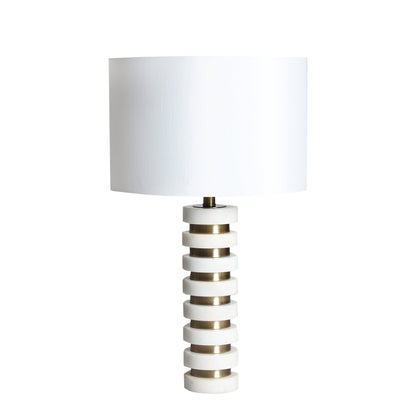 Iola Table Lamp in White/Gold Colour