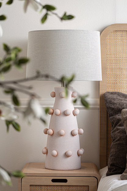 Judith Table Lamp in Pale Pink Colour