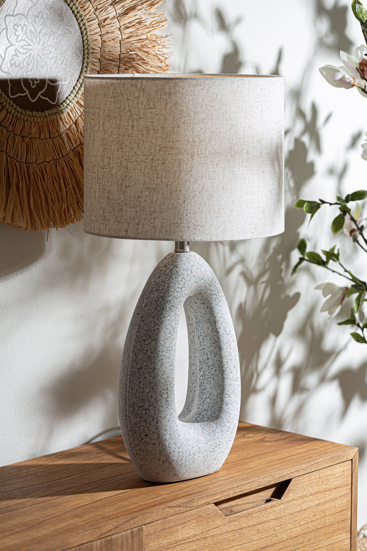 Kora Table Lamp in Off White Colour