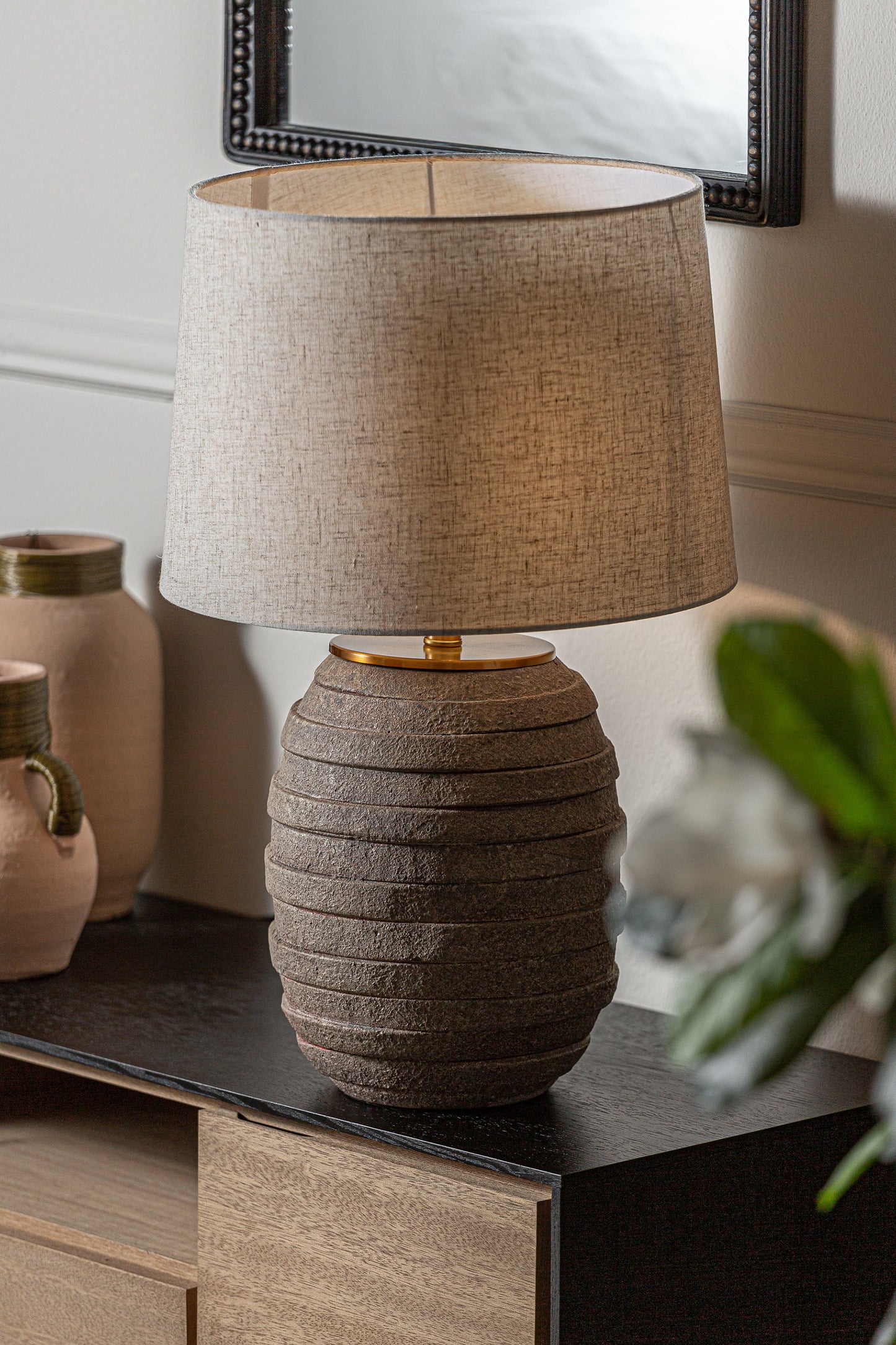 Nora Table Lamp in Brown Colour