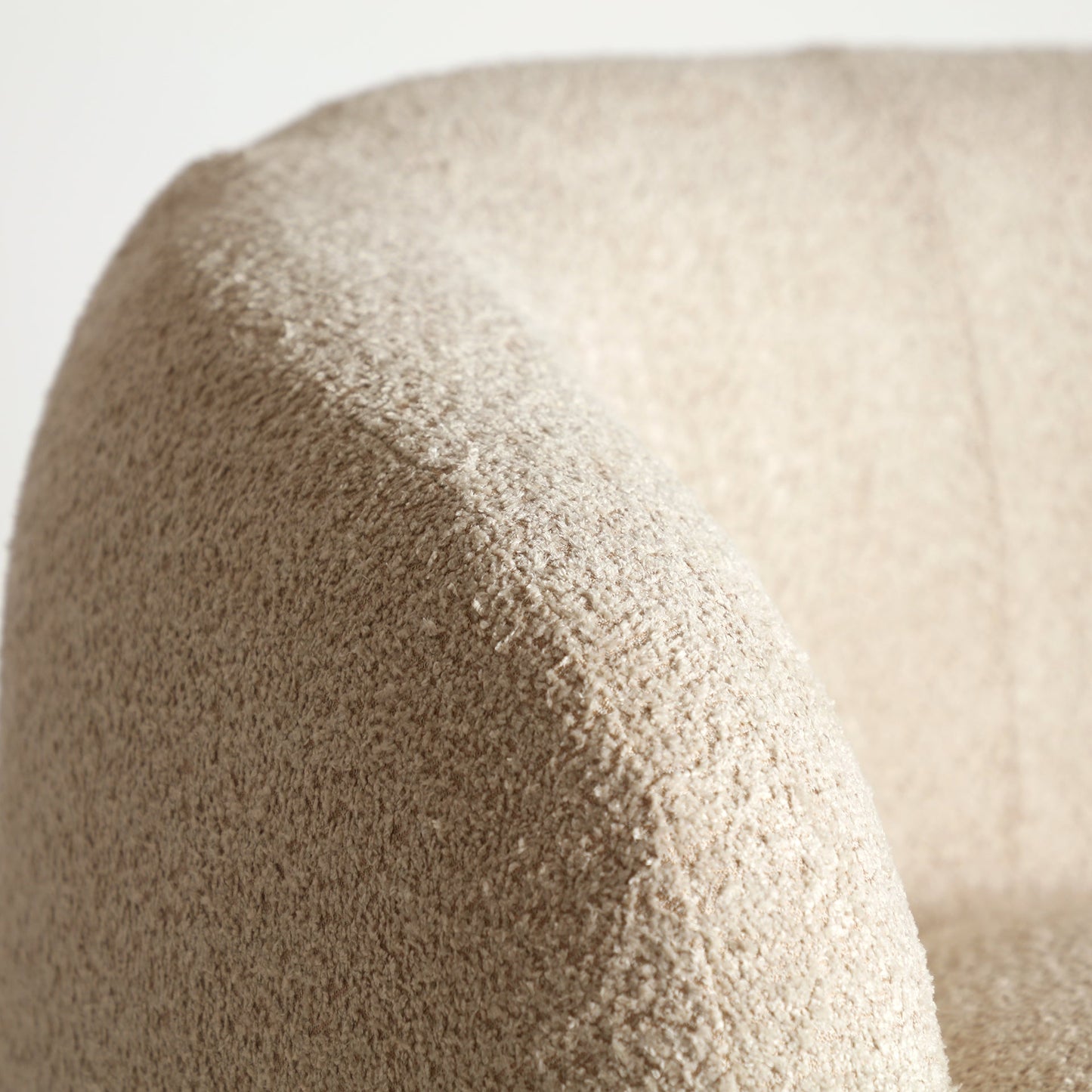 Bouclé Privas Armchair in Cream Colour