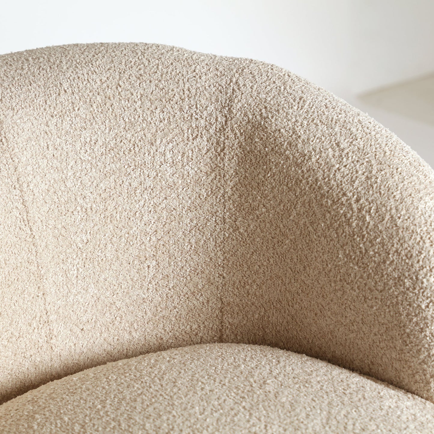 Bouclé Privas Armchair in Cream Colour