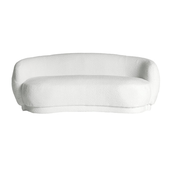 Bouclé Wilthen Sofa in White Colour
