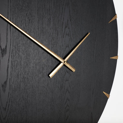 Rognes Wall Clock in Black/Gold Colour