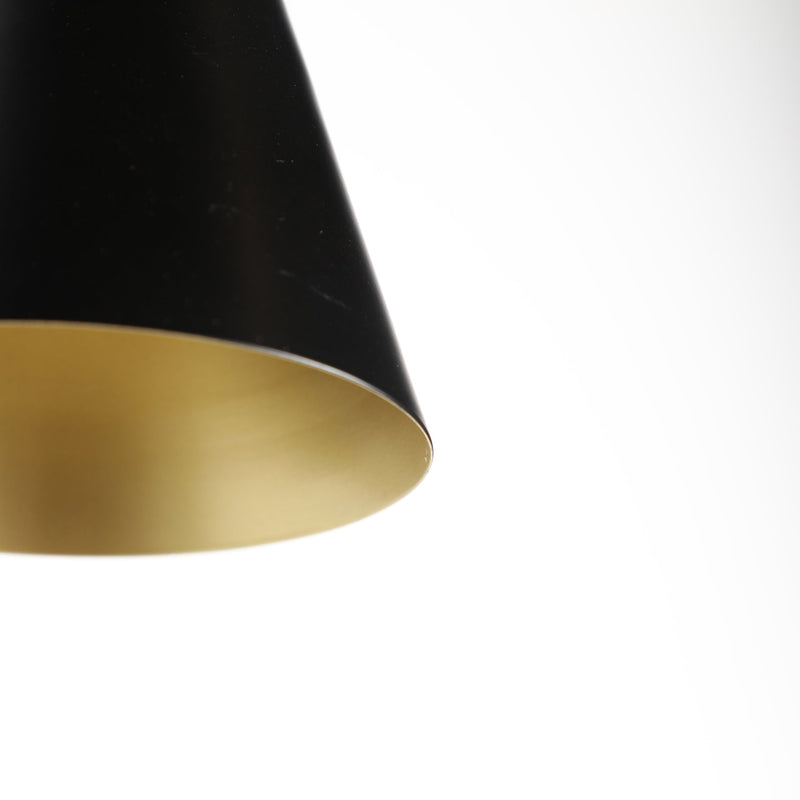 Lámpara De Pared Beckle en Color Negro/Oro